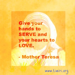 hands to serve